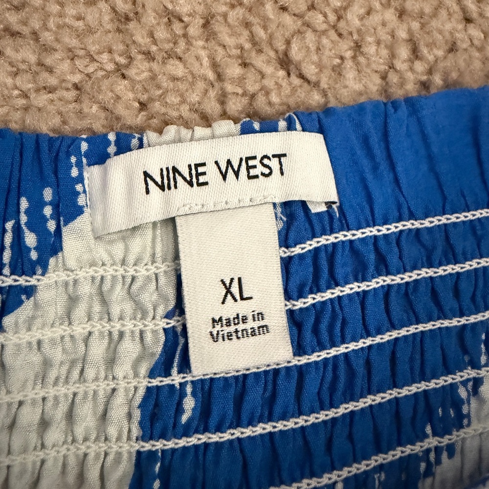 Nine West Maxi Skirt in Blue and White - Picture 2 of 4